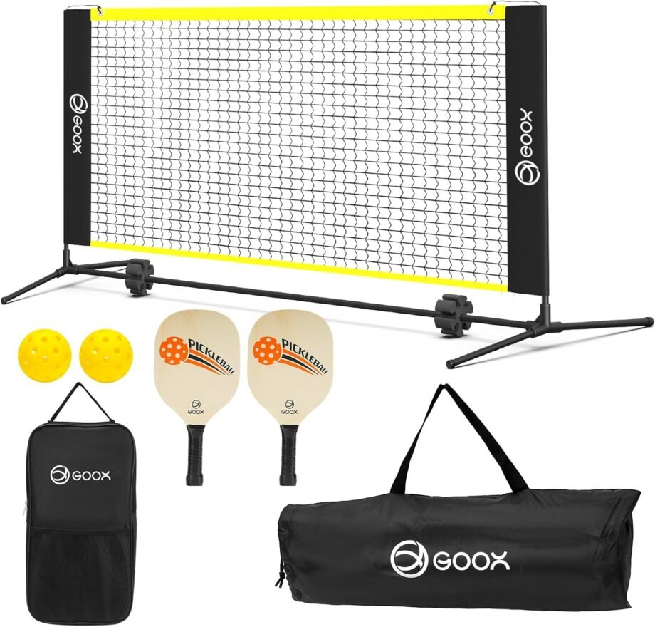 Game On: Elevate Your Pickleball Skills with the GOOX 6FT Mini Net Set!
