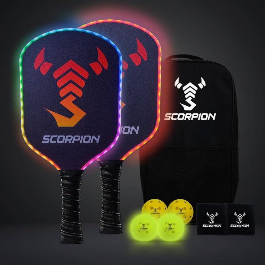 Glow and Play: The Ultimate SCORPION LED Pickleball Paddle Experience!