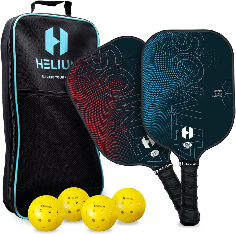 Elevate Your Game: Unleashing Fun with the Helium Pro Carbon Fiber Pickleball Paddle Set!