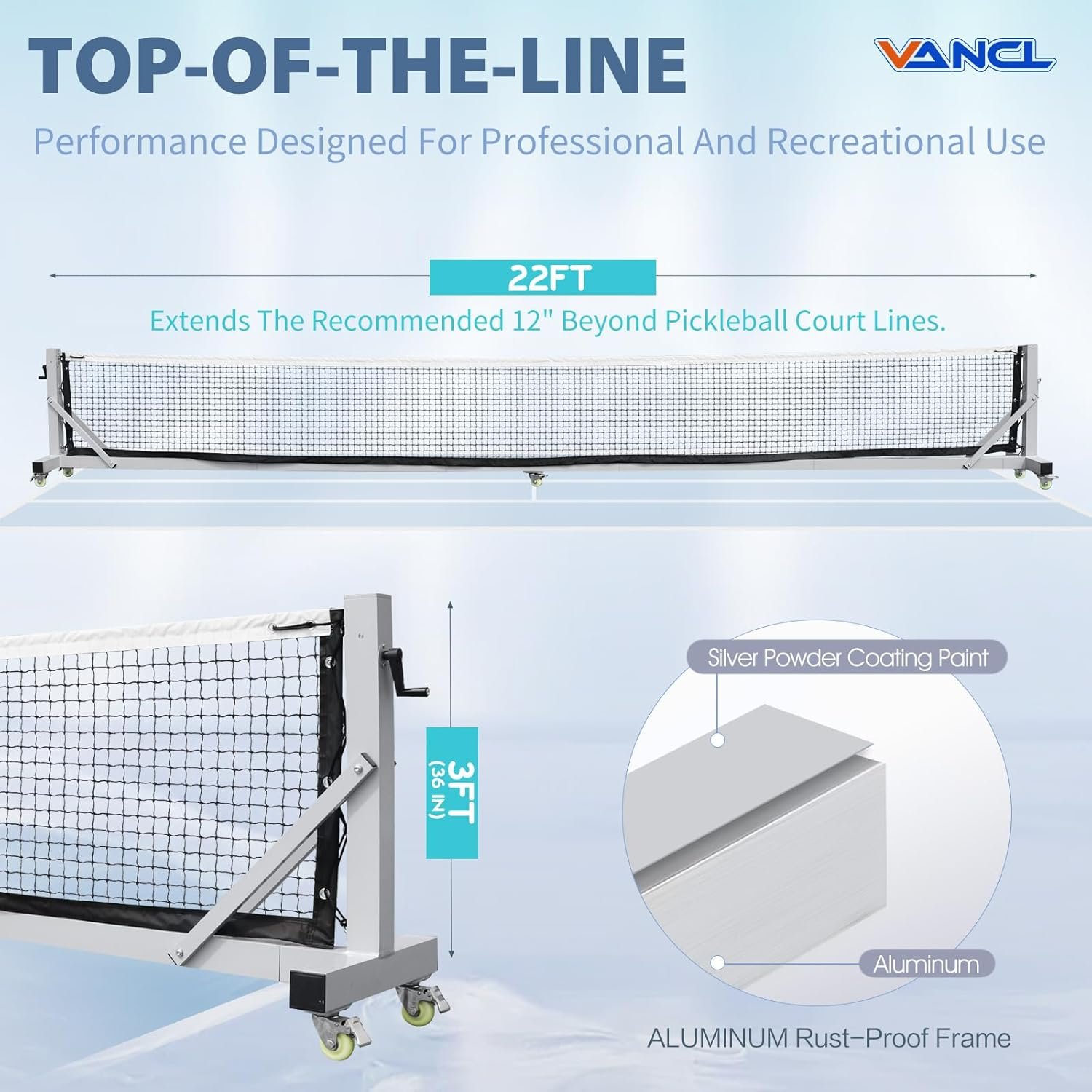 VANCL Badminton Pickleball Net