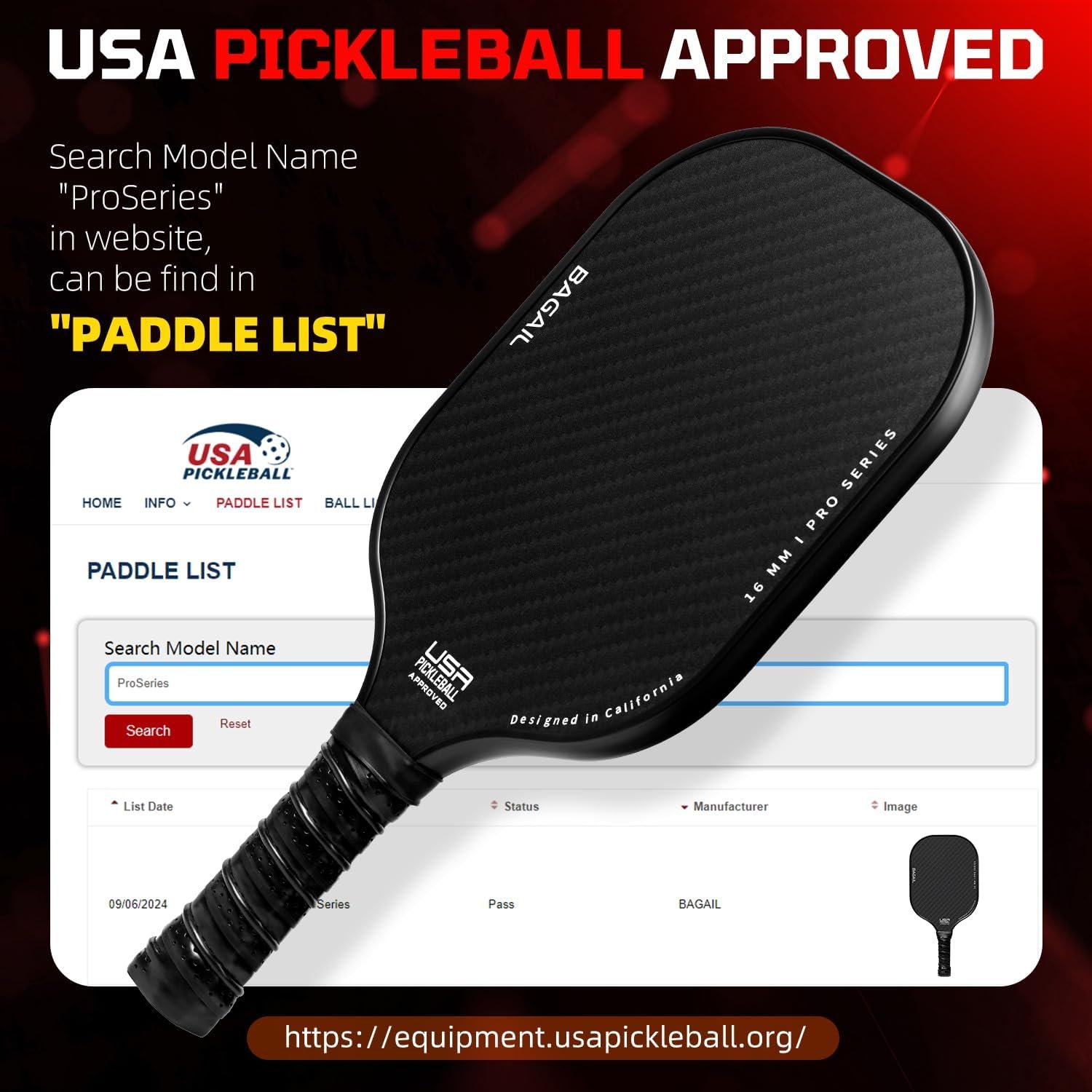 BAGAIL Pickleball Paddles and Net Set