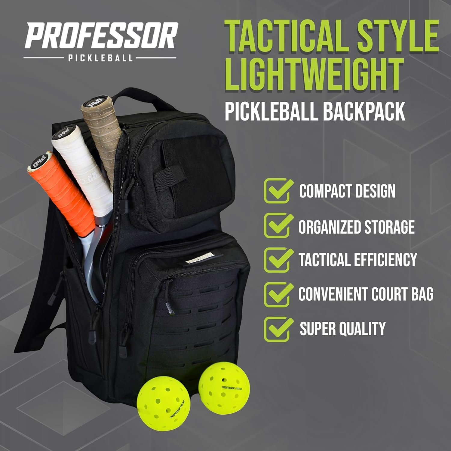 Professor Pickleball Court Commander Backpack