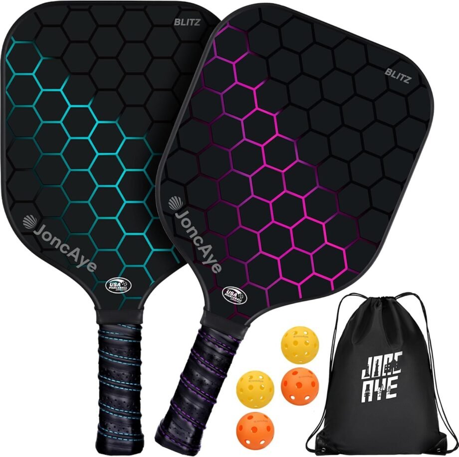 Pickleball Powerhouse: Unleash Your Game with JoncAye's All-In-One Paddle Set!