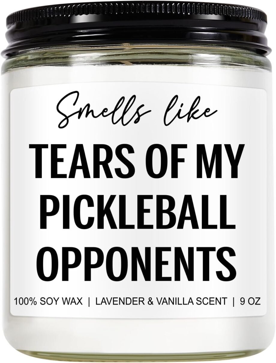 Scent of Victory: A Hilarious Candle for Pickleball Champions!