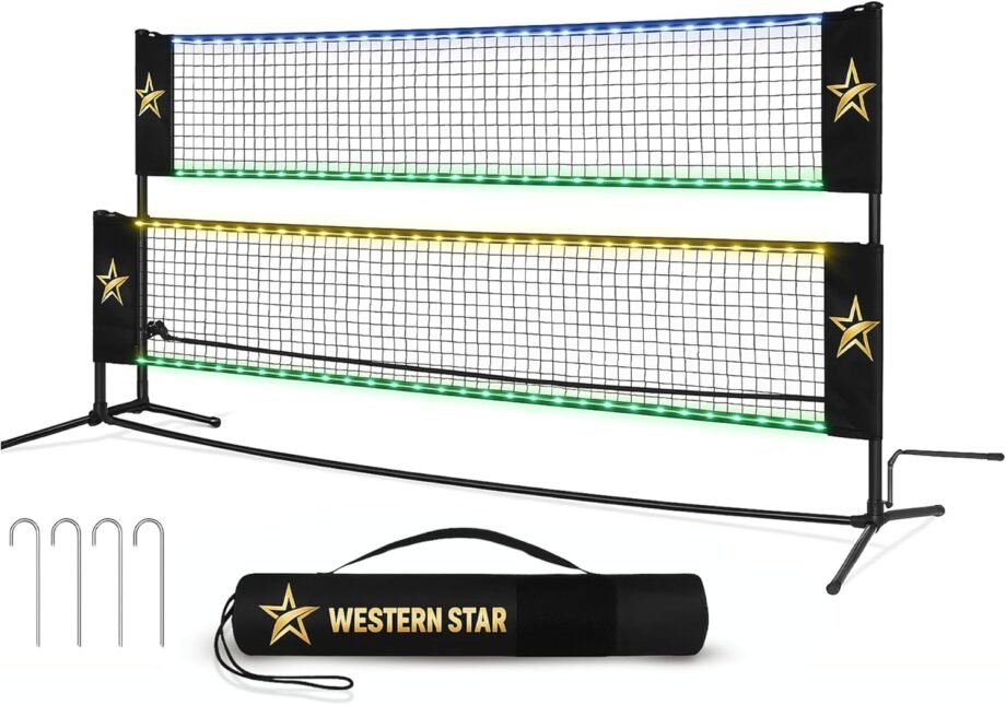 Glow and Play: The Ultimate LED Sports Net for Backyard Fun!