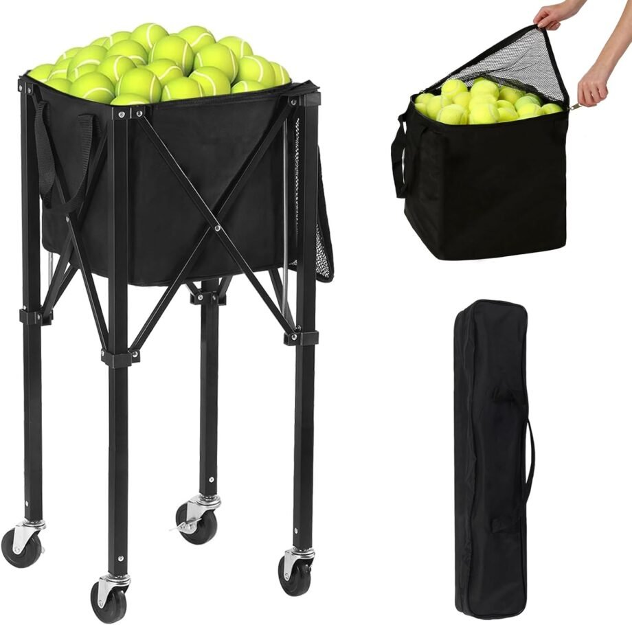 Slam Dunk Storage: The Ultimate Tennis Ball Hopper for Coaches and Players!