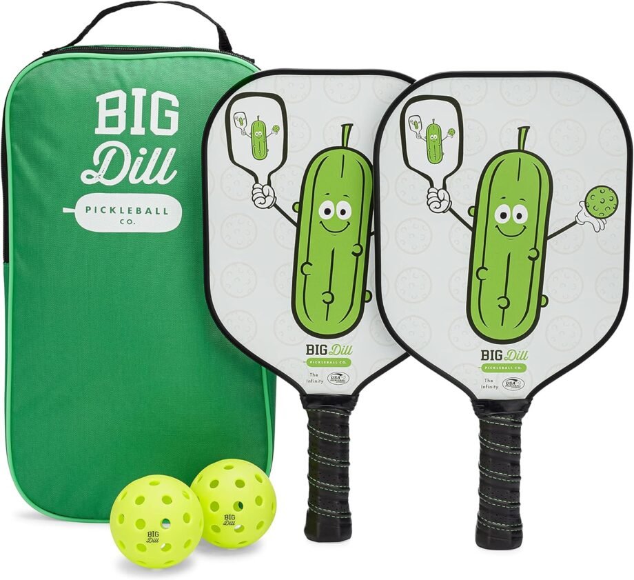 Dillightful Doubles: Unleash Your Game with the Big Dill Pickleball Paddle Set!