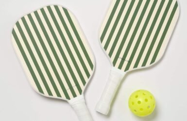 Unleash Your Competitive Spirit with The Vacay Olive Wooden Pickleball Set!