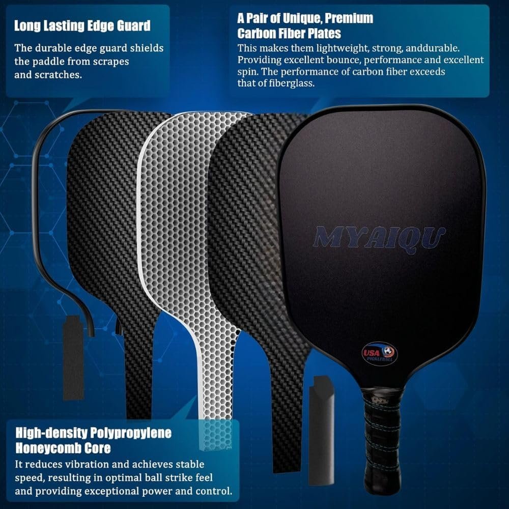 MYAIQU Pickleball Paddles Set