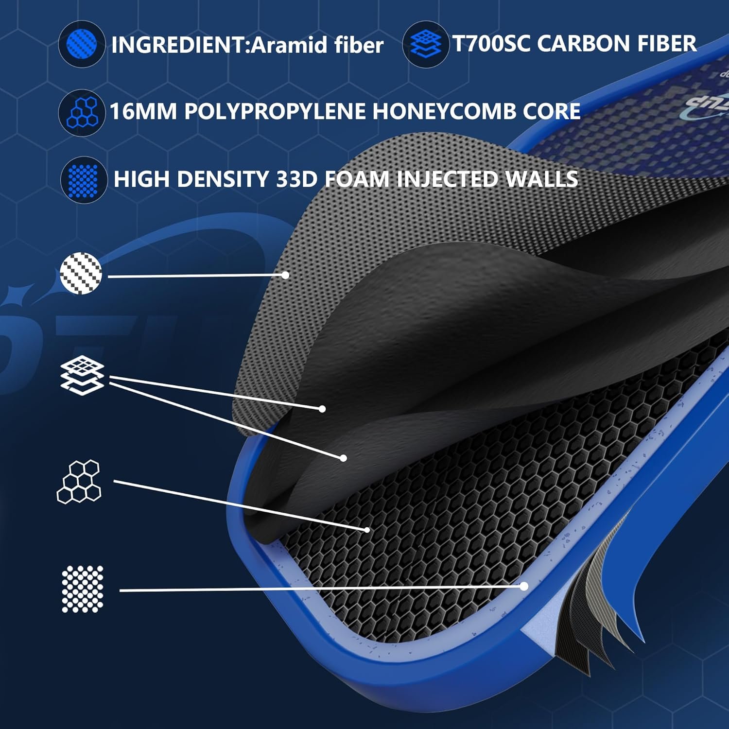 IDTUP Aramid Fiber Pickleball Paddle