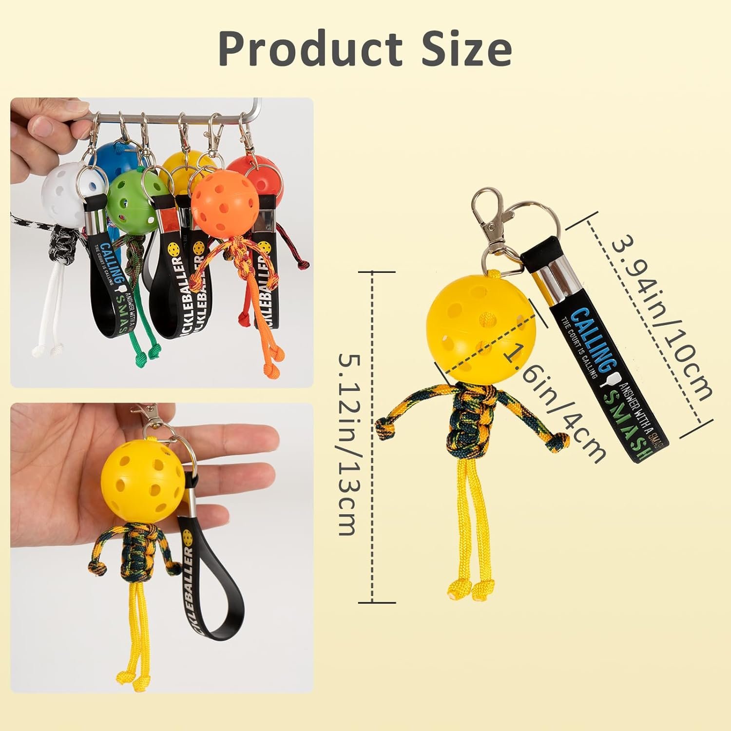 Pickleball Keychain