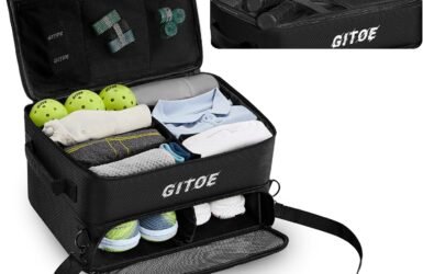Serve Up Style: The Ultimate Black Pickleball Bag with Shoe Compartment!