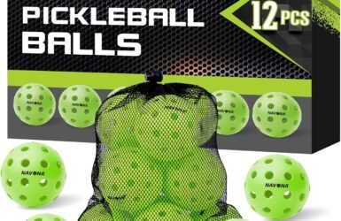 Bounce into Fun with Navona's 12 Pack Premium Outdoor Pickleball Balls!