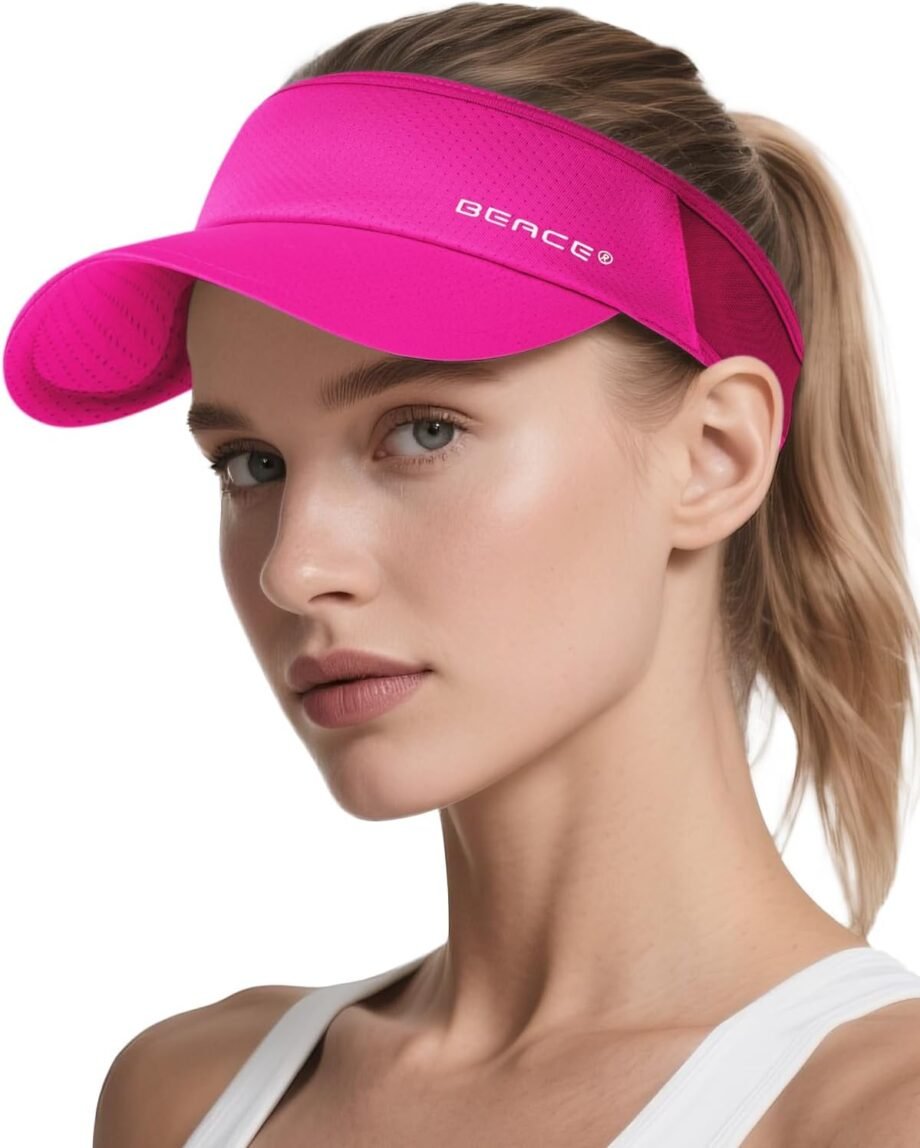 Stay Cool and Stylish: The BEACE Lightweight Moisture Wicking Sun Visor for All Your Outdoor Adventures!