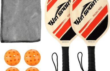 Get Ready to Rally: Unleash Fun with the Wooden Pickleball Paddles Set 2!