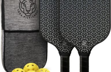 Serve Up Fun with the USA Pickleball Approved Textured Carbon Fiber Paddles Set!