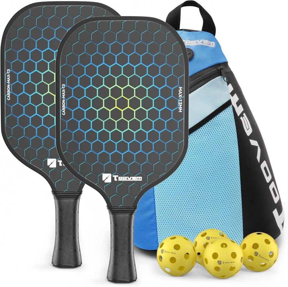 Max Out Your Game: A Review of the Toovem Max T3 Carbon Fiber Pickleball Paddles Set!