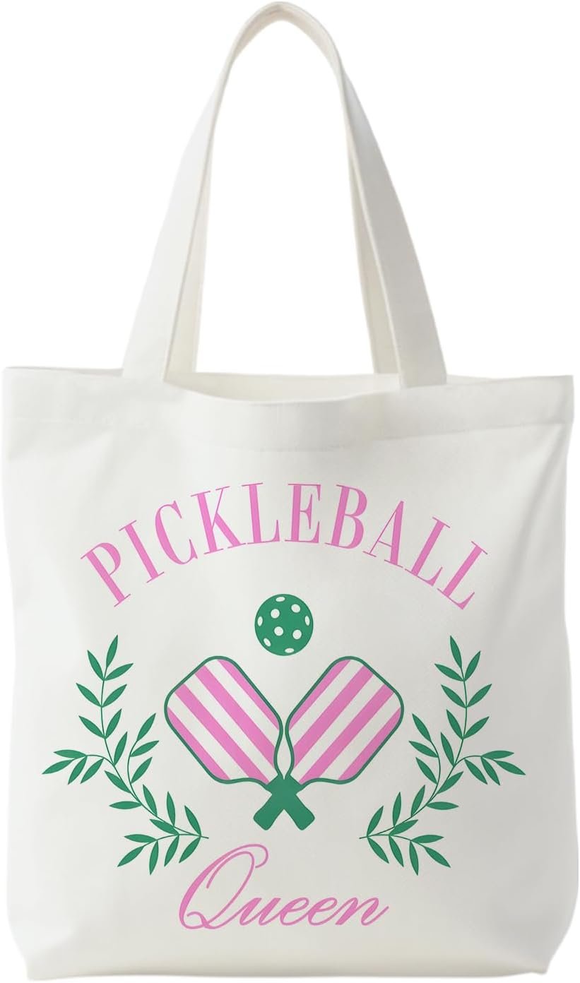Pickleball Queen: The Perfect Canvas Tote Bag for Every Sporty Woman!