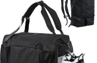 Ultimate Gym Bag for Men: The Black Convertible Duffle You Didn't Know You Needed!