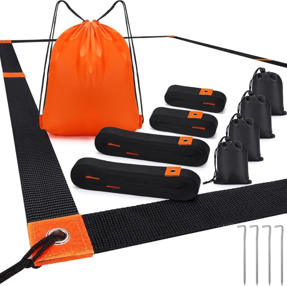 Serve Up Fun: A Review of the TOBWOLF Beach Volleyball Lines with Anchors and Sandbags!