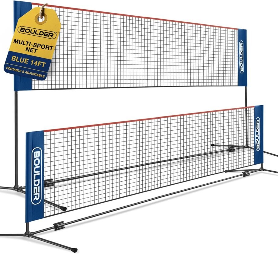 Net Gains: Elevate Your Game with the Boulder Portable Badminton Pickleball Net!