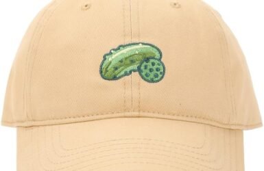 Dad's New Favorite: The Pickleball Embroidered Pickle & Ball Tan Dad Hat!