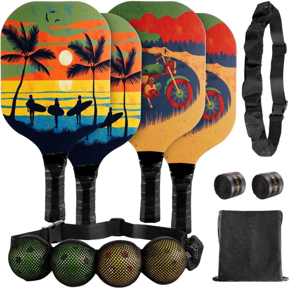 Get Ready to Serve Up Fun with the Ultimate Pickleball Paddles Set of 4!