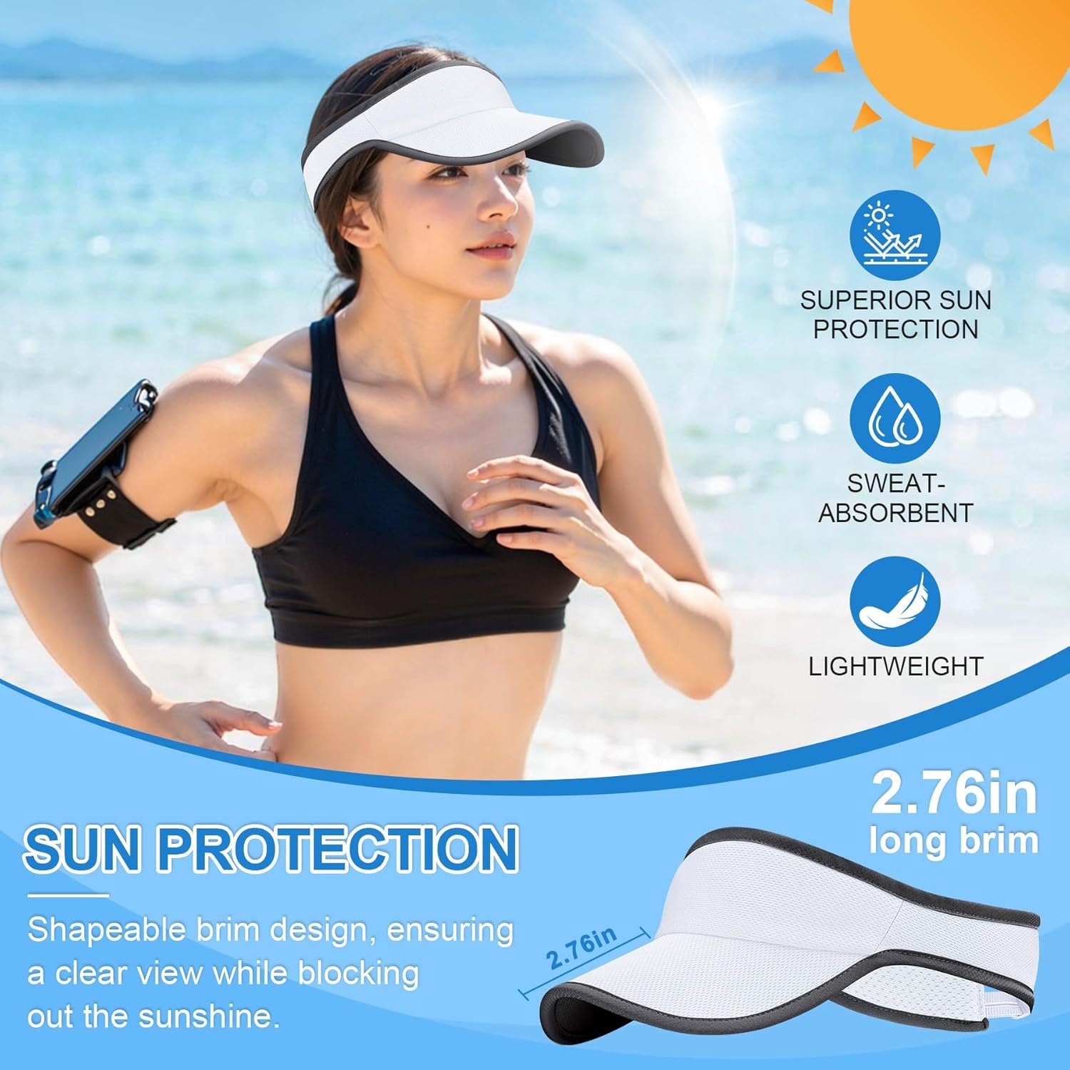 TRODALO Lightweight Sports Sun Visor