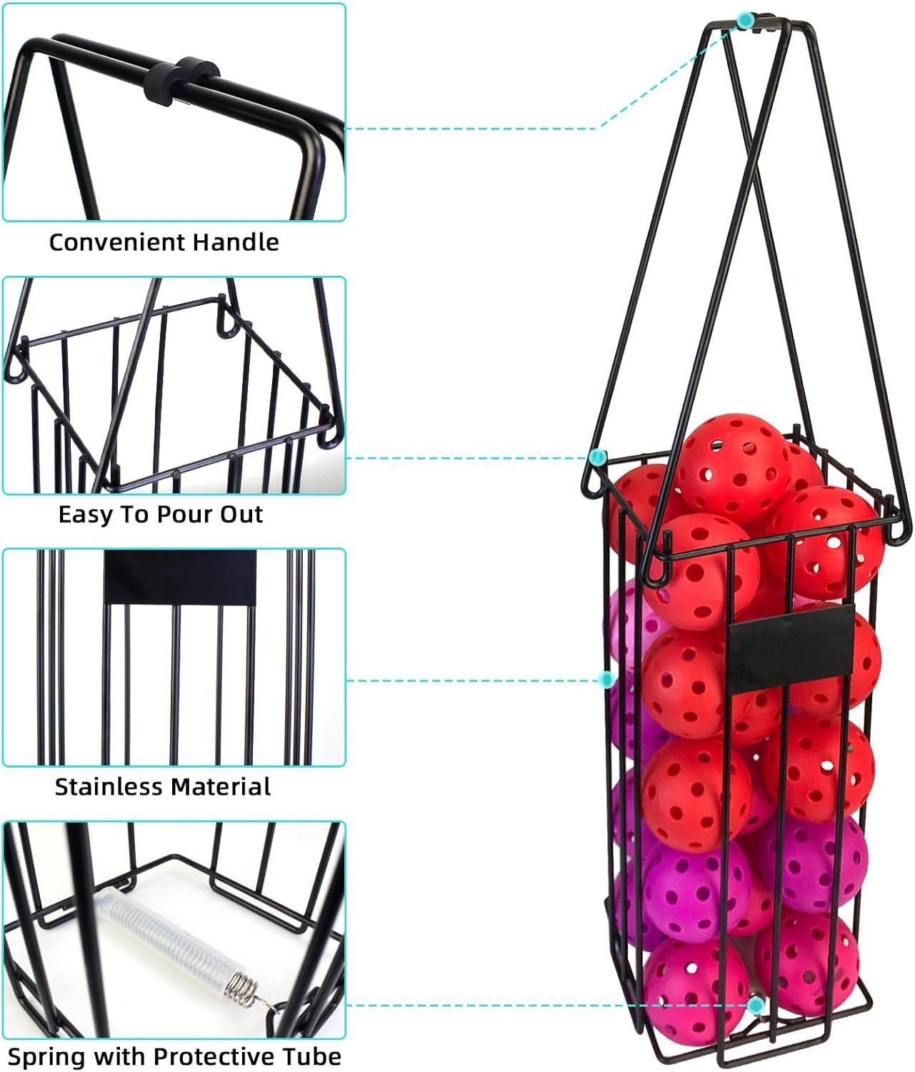 MYKUJA Pickleball Ball Hopper