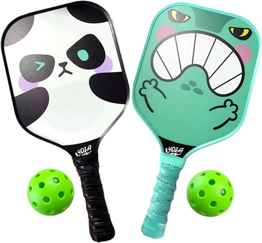 Paddle Pals: Unleash Fun with Yoza's Panda & Frog Pickleball Set for Kids!