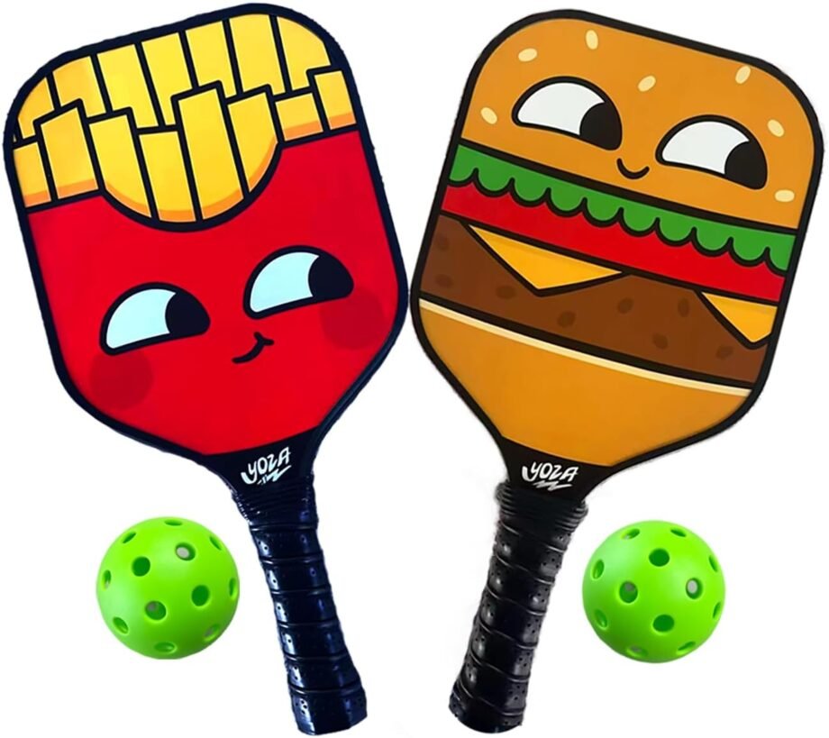 Tasty Fun on the Court: Yoza's Burger & French Fries Kids Pickleball Paddle Set Review!