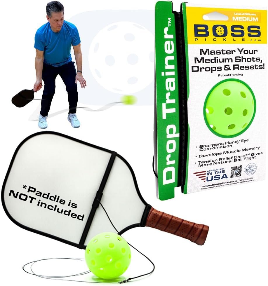 Bounce Back with BOSS: The Ultimate Pickleball Trainer Ball for Dinks and Coordination!