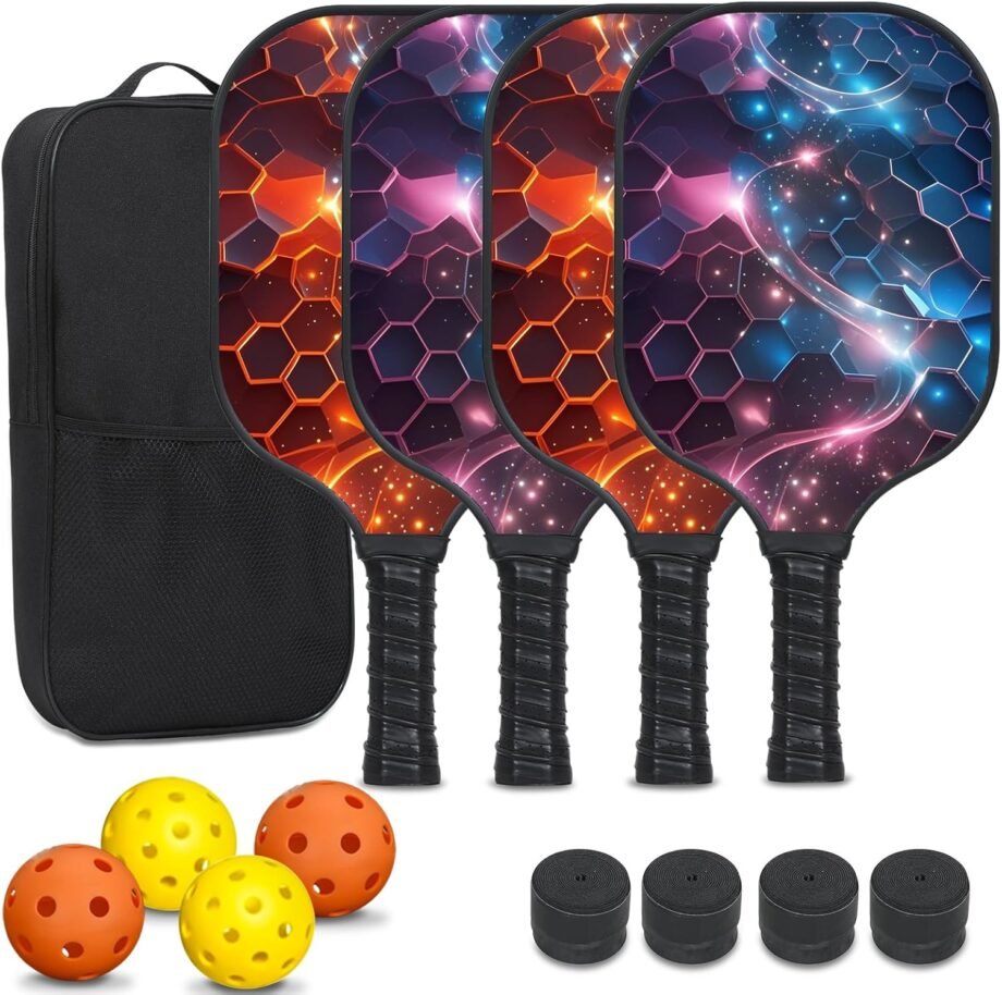 Hit the Court in Style: The Ultimate Pickleball Paddles Set of 4 Review!