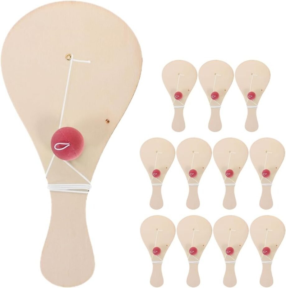 Unleash Your Creativity with Hemoton's 12pcs Blank Paddle Ball Craft Set!