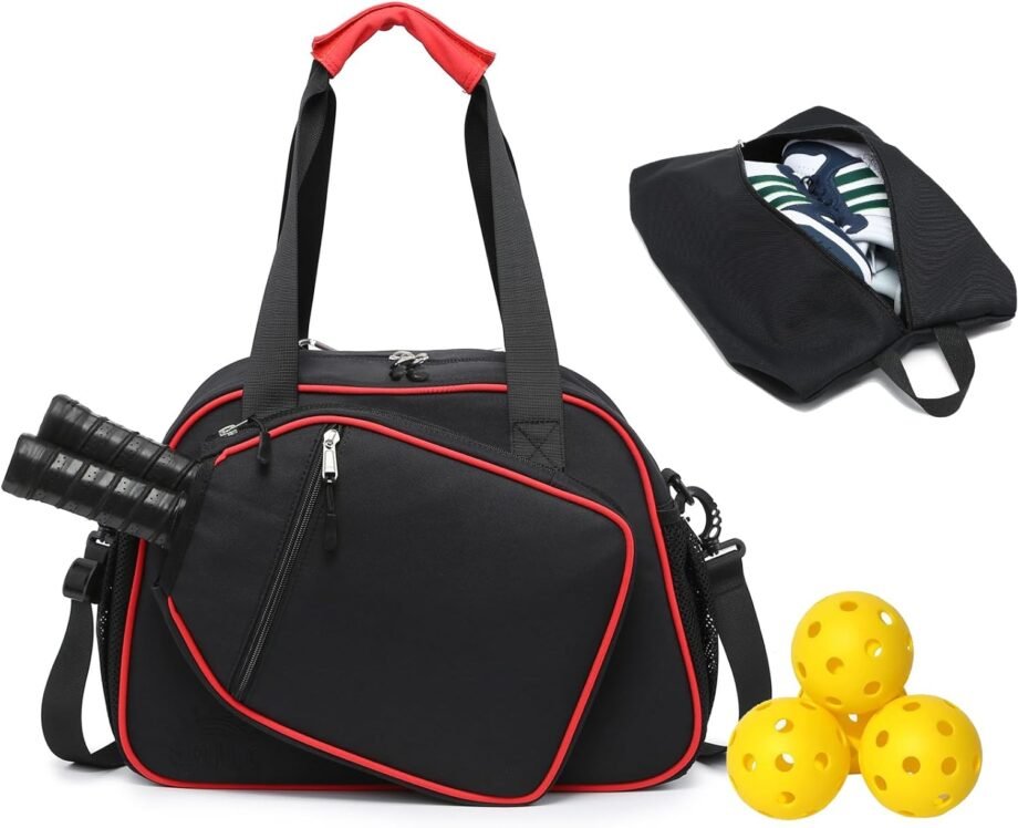 Unleash Your Game with the RAINBOW SMILE Crossbody Pickleball Bag: A Stylish and Functional Tote for All!