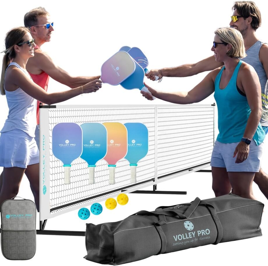 Unleashing Fun on the Court: A Review of the VolleyPro Portable Pickleball Set!