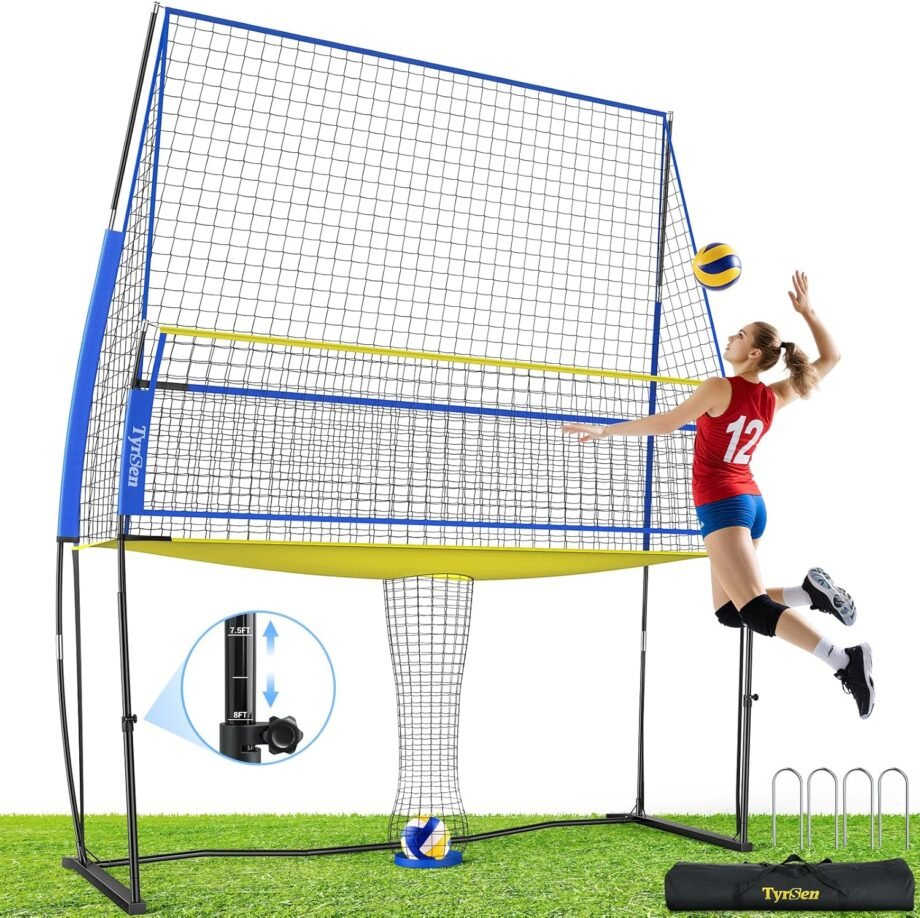 Elevation Celebration: Unleashing Your Skills with the Volleyball Practice Net and Ball Return System!