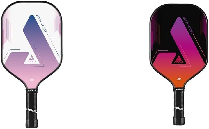 Paddle Power Duo: JOOLA's Pink & Lavender Stratos Rackets for Pickleball Fun!