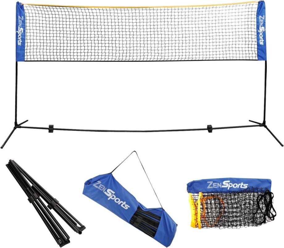 Net Joy: The ZENY 10ft Portable Badminton & Multi-Sport Net for Endless Fun!