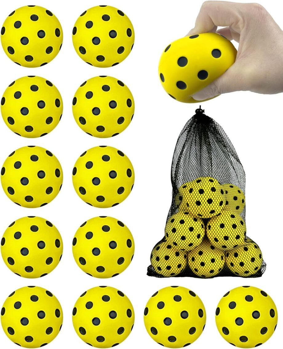 Pickleball Nirvana: The Tarutaru 12 Pack Foam Balls Transform Your Game with Silent Precision!