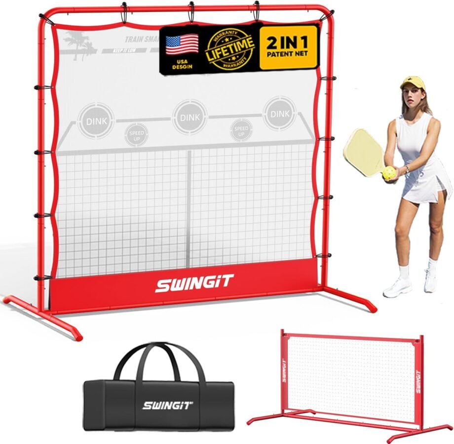 Master Your Game: SwingIt Pickleball Practice Rebounder Net - Your Ultimate 2-in-1 Training Partner!