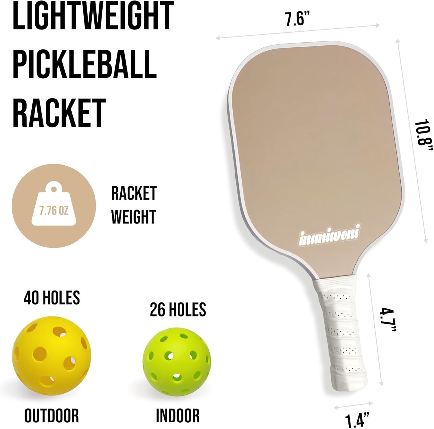 Inaniwoni Pickleball Paddle Set