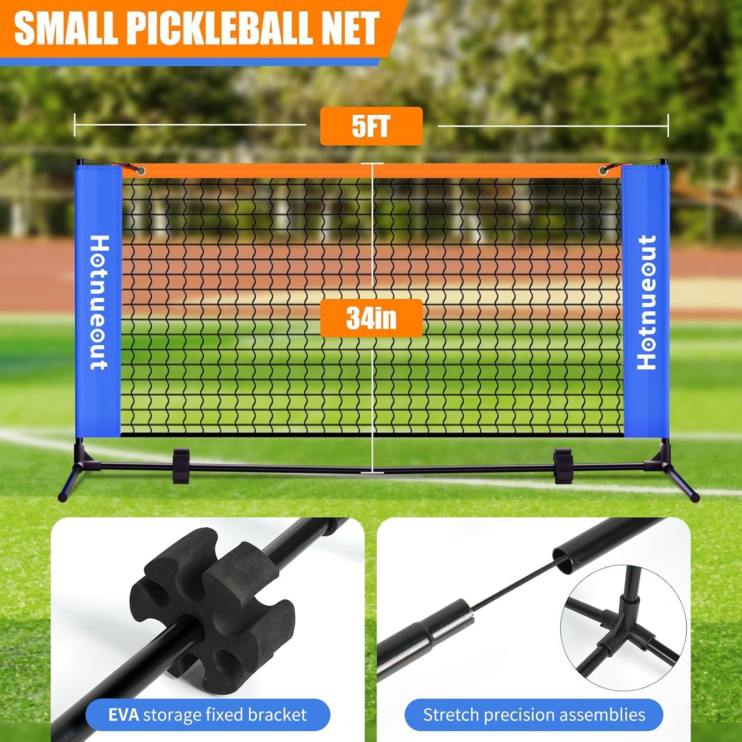 Hotnueout 5FT Mini Pickleball Net