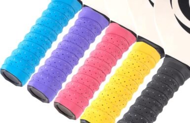 Gripping Greatness: A Colorful Review of the 5 Pack Anti-Slip Perforated Pickleball Paddle Racket Grip Tape!