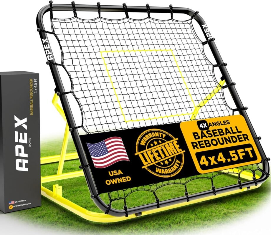 Swing into Play: The Ultimate 4x4.5 Ft Baseball Rebounder for Multi-Sport Mastery!