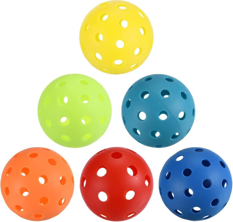 Game On with PATIKIL: The Ultimate 6-Pack of Colorful Outdoor Pickleball Balls!