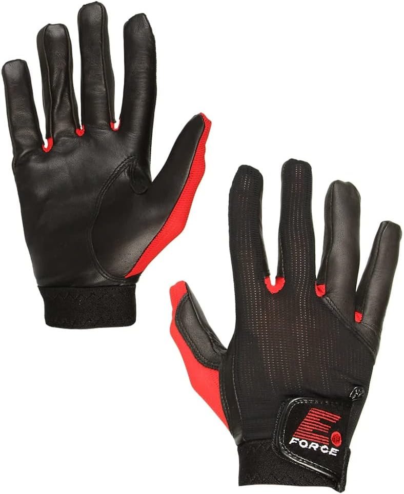 Unleash Your Game with the E-Force Weapon Racquetball Glove in Bold Black and Red!