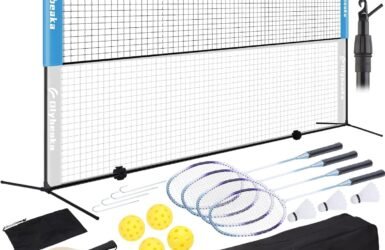 Net Gains: Unleash the Fun with the 17FT Portable Pickleball Badminton Net Set!