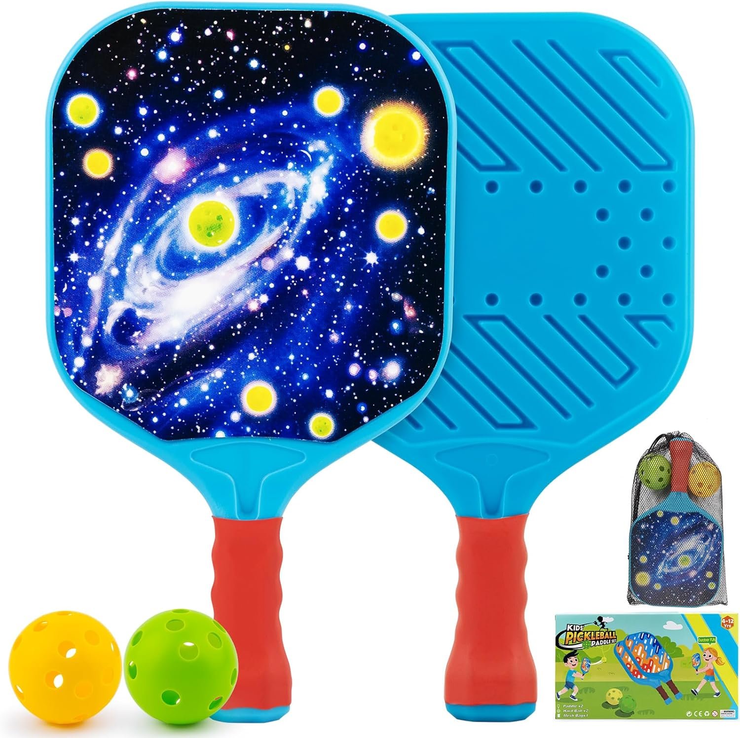 Paddle Racket Toy Galaxy Fun with Kids Pickleball Paddles: The Perfect Outdoor Toy for ...