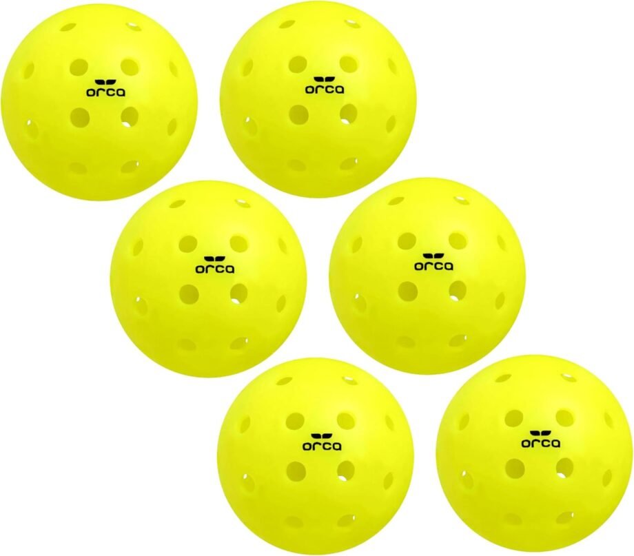 Game On with Orca 6 Pack Pickleballs: The Ultimate Tournament-Ready Balls for Indoor and Outdoor Fun!